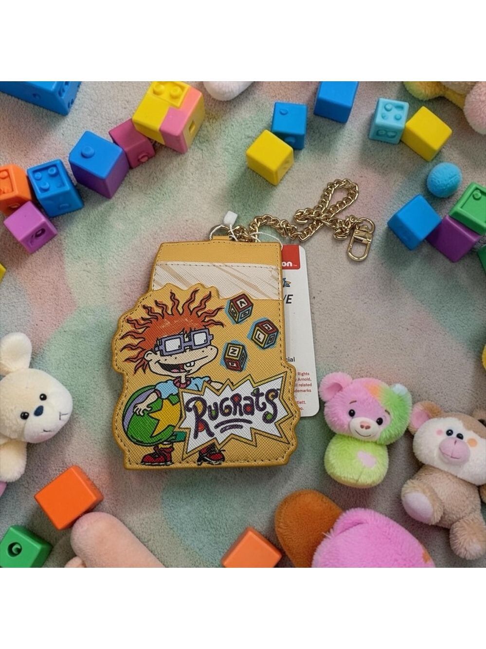 Rugrats Chuckie Card Holder Keychain Wallet Nickelodeon NWT Bag Charm - Picture 1 of 5